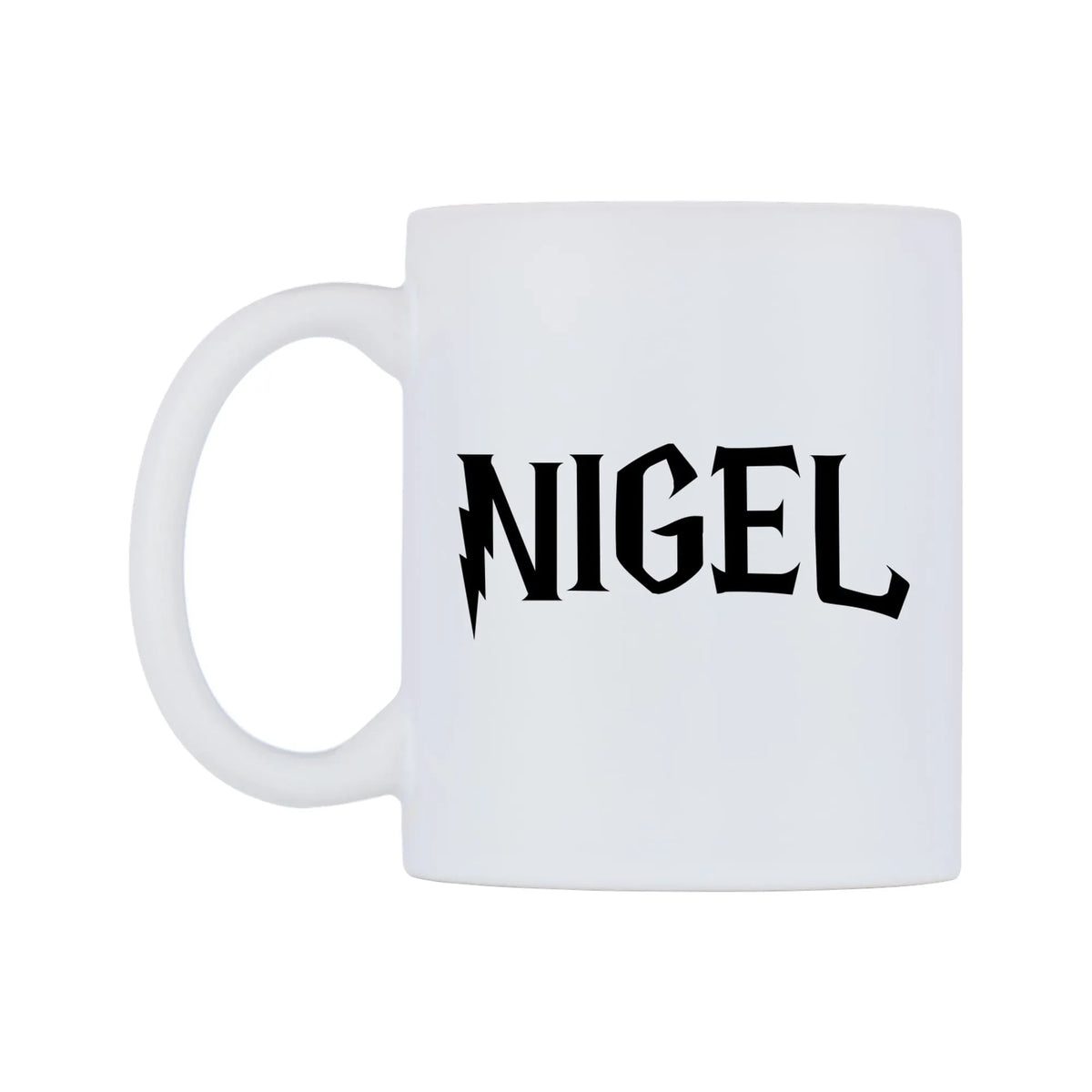 Nigel - Wizard Themed Mug — mug, right side, on a white background