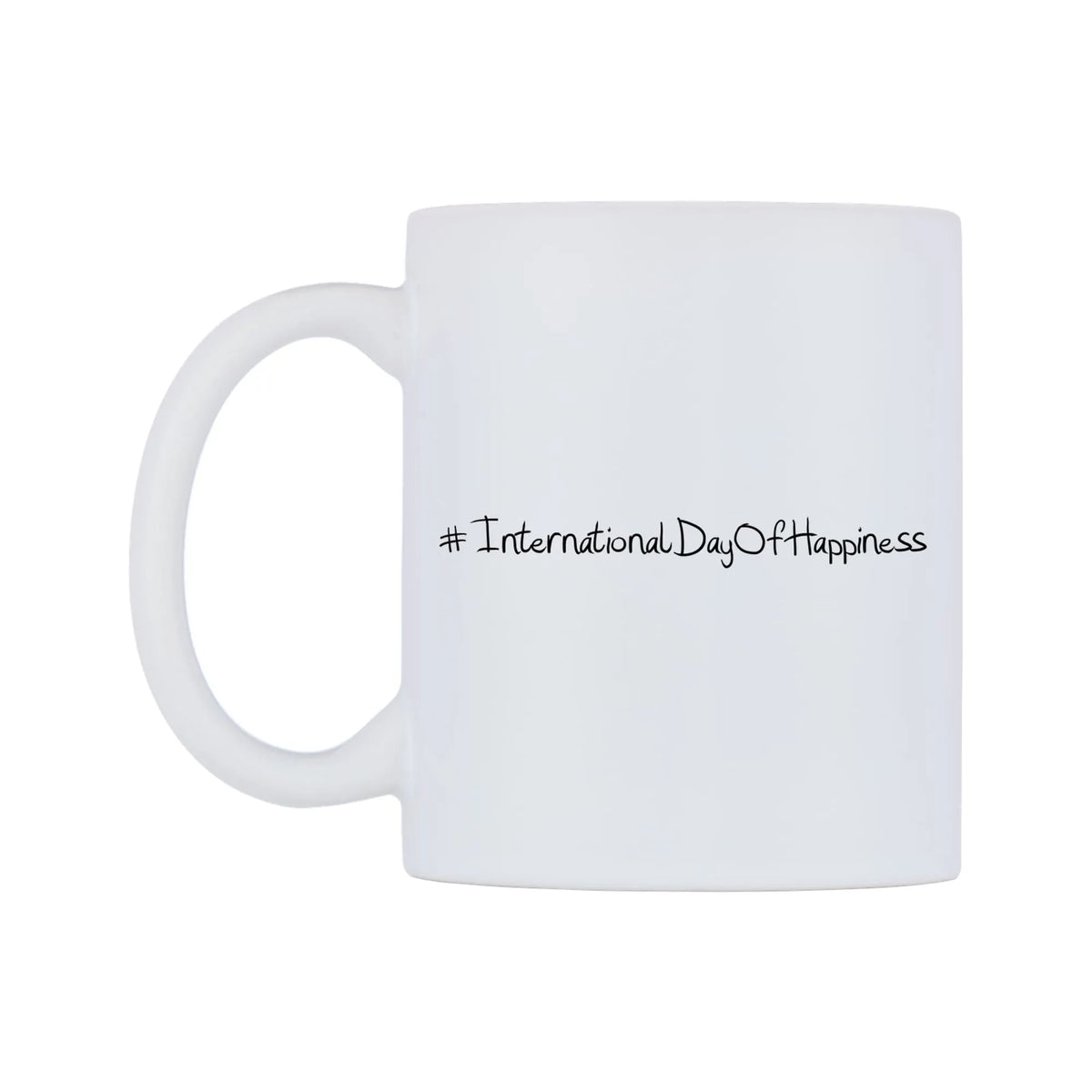InternationalDayOfHappiness Mug — mug, right side, on a white background