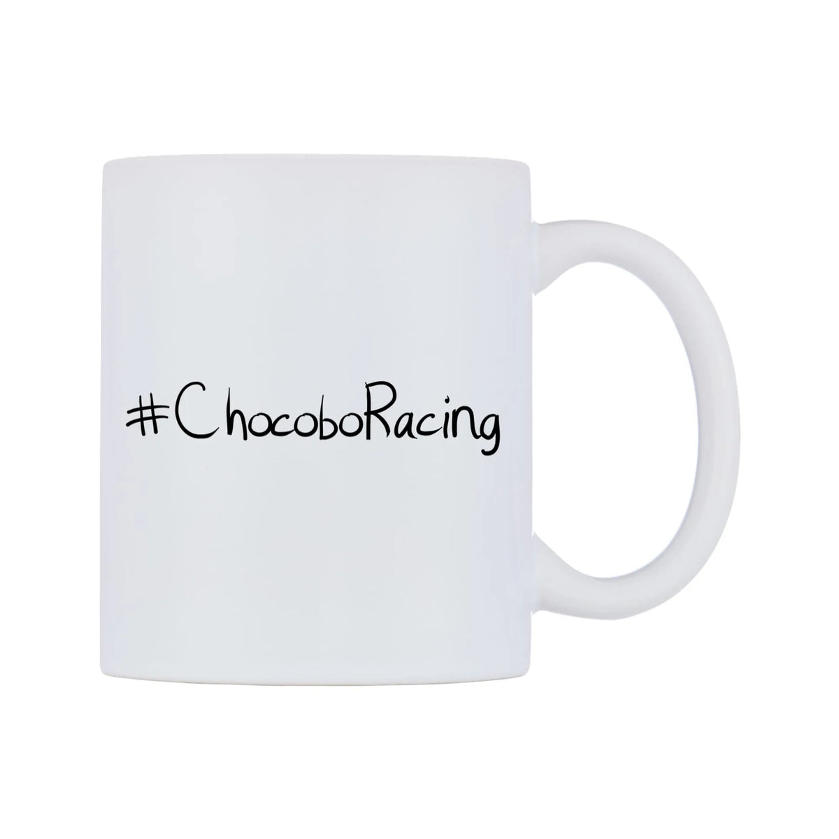 ChocoboRacing Mug — mug, left side, on a white background