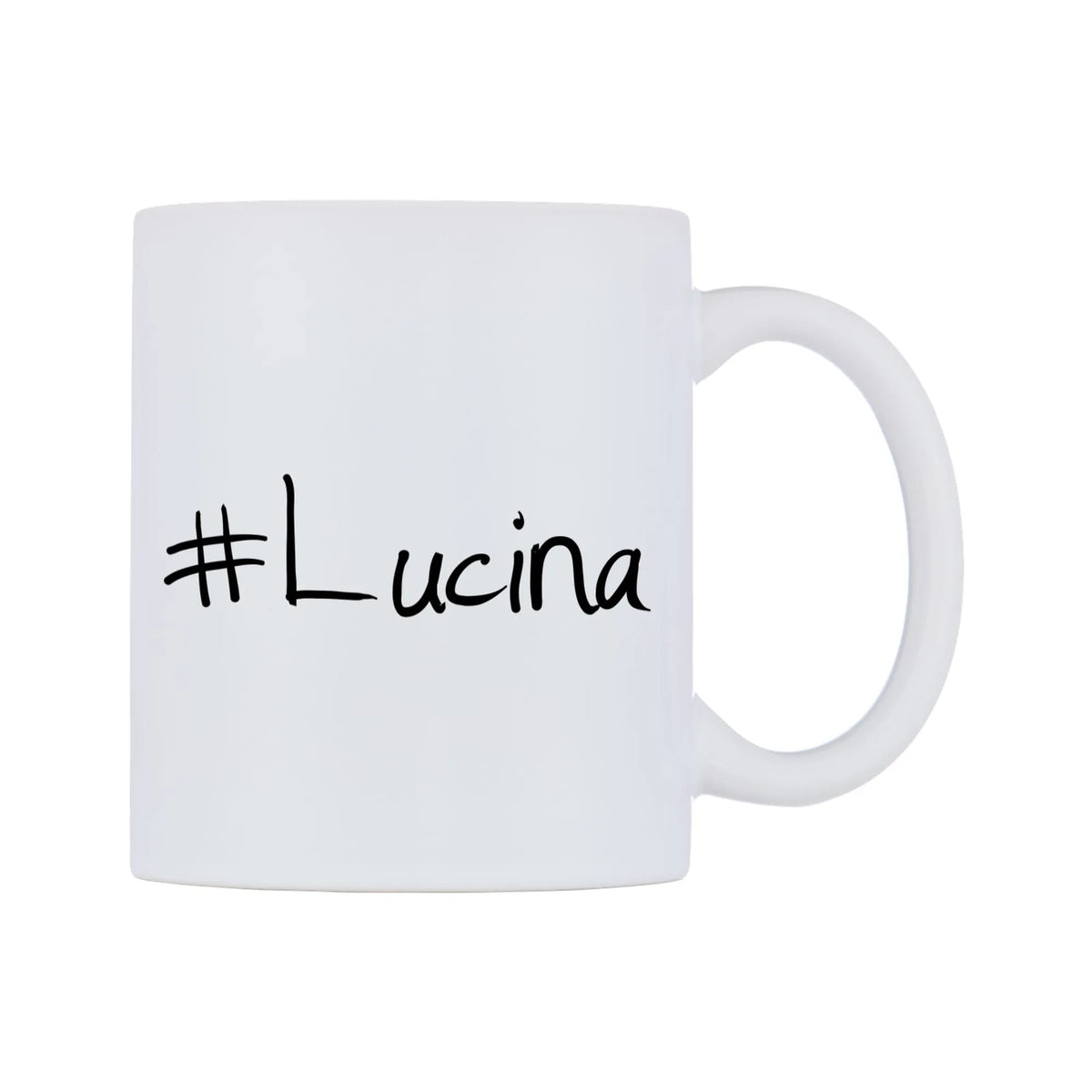 Lucina Mug — mug, left side, on a white background
