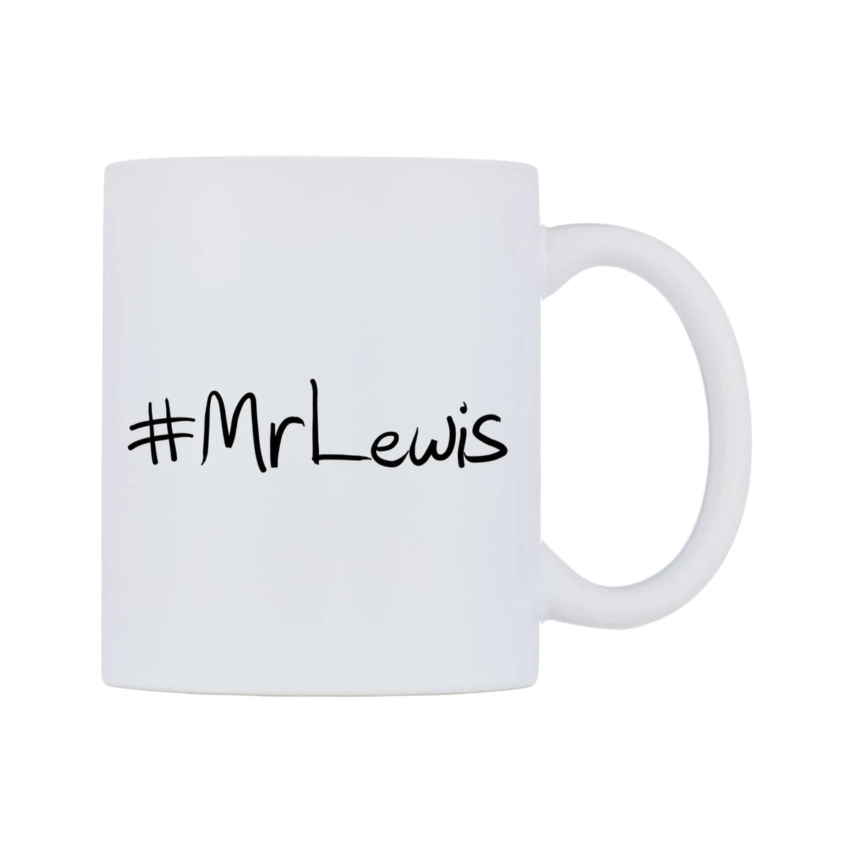 MrLewis Mug — mug, left side, on a white background