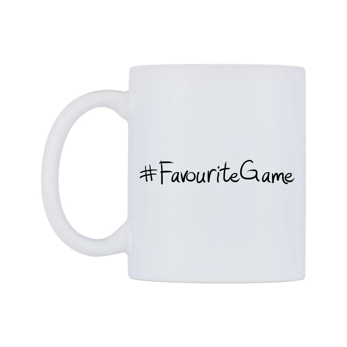 FavouriteGame Mug — mug, right side, on a white background