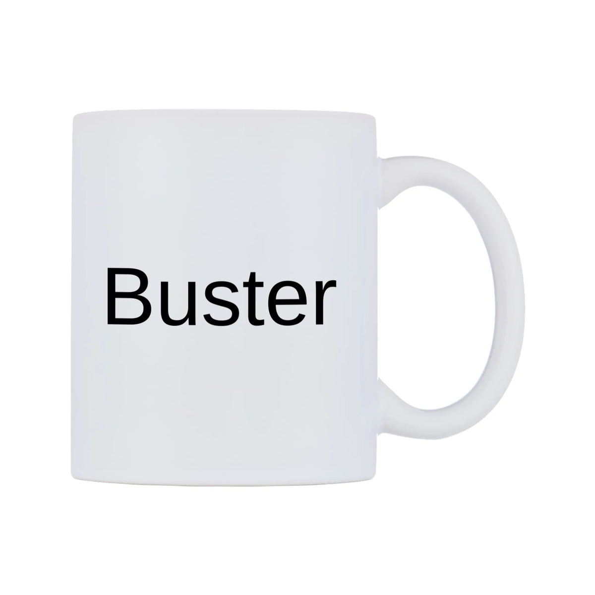 Buster Mug — mug, left side, on a white background