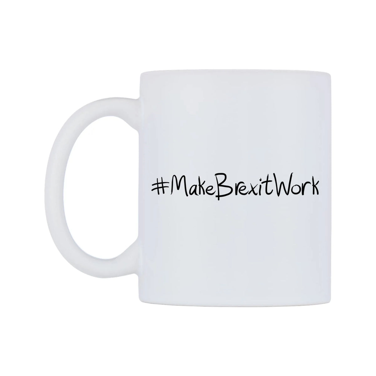 MakeBrexitWork Mug — mug, right side, on a white background