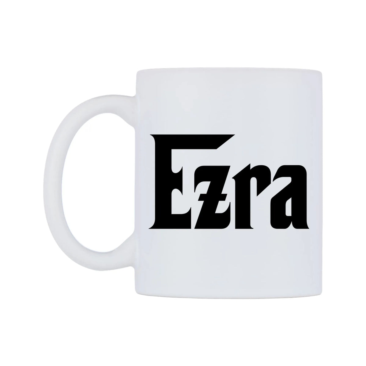 Ezra - Godfather Themed Mug — white 11oz gloss mug, right side, on a white background