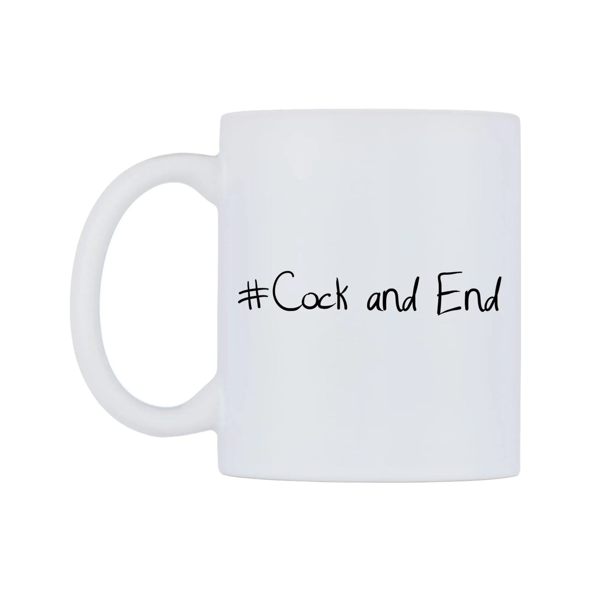 Cock and End Mug — mug, right side, on a white background