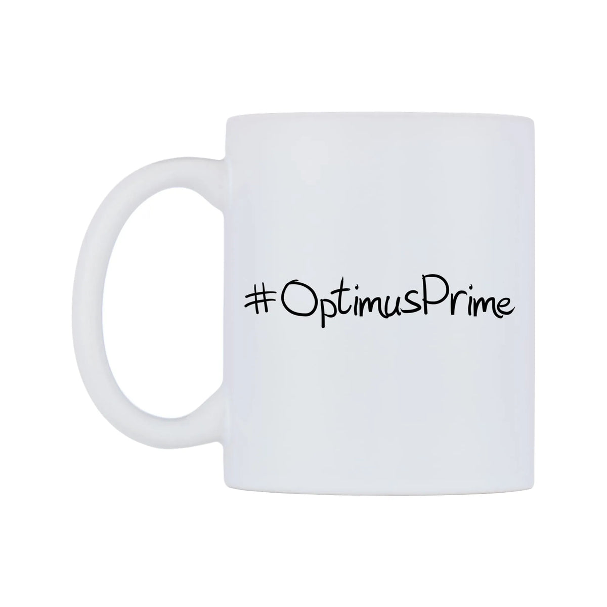 OptimusPrime Mug — mug, right side, on a white background