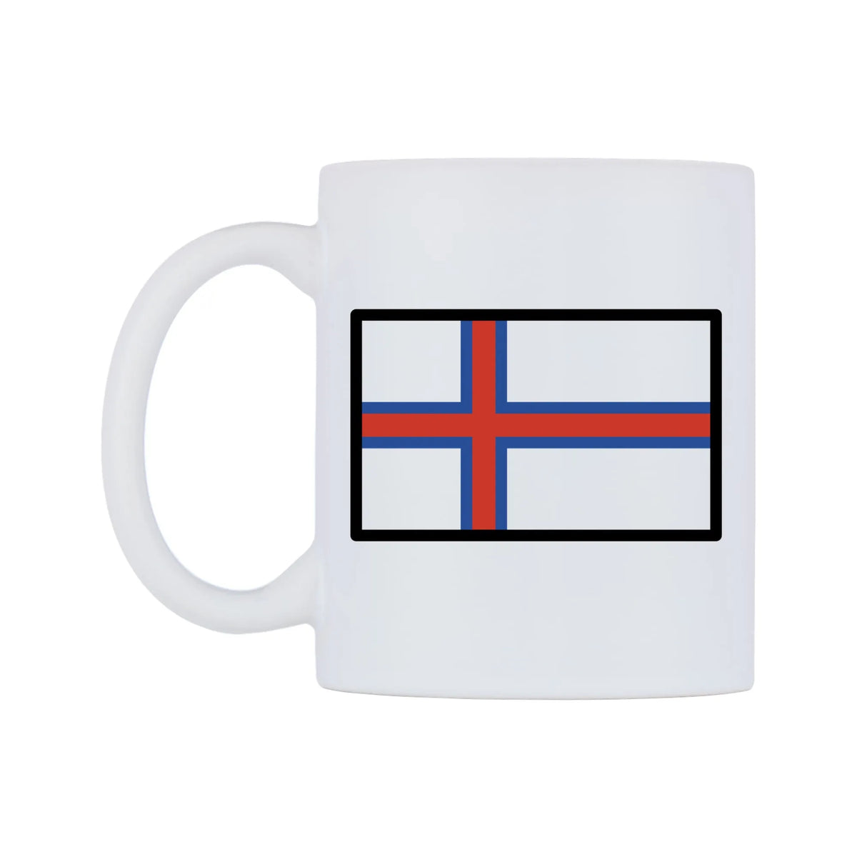 Faroe Islands Flag Emoji Mug — mug, right side, on a white background