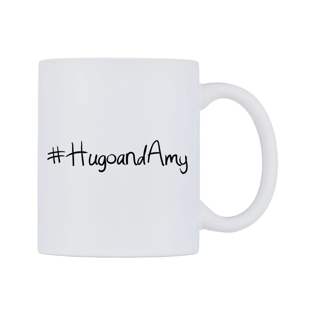 HugoandAmy Mug — mug, left side, on a white background