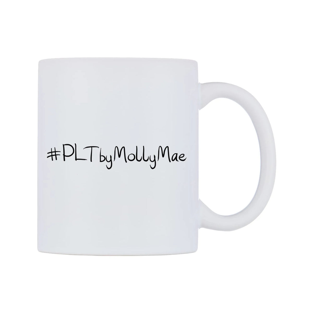 PLTbyMollyMae Mug — mug, left side, on a white background
