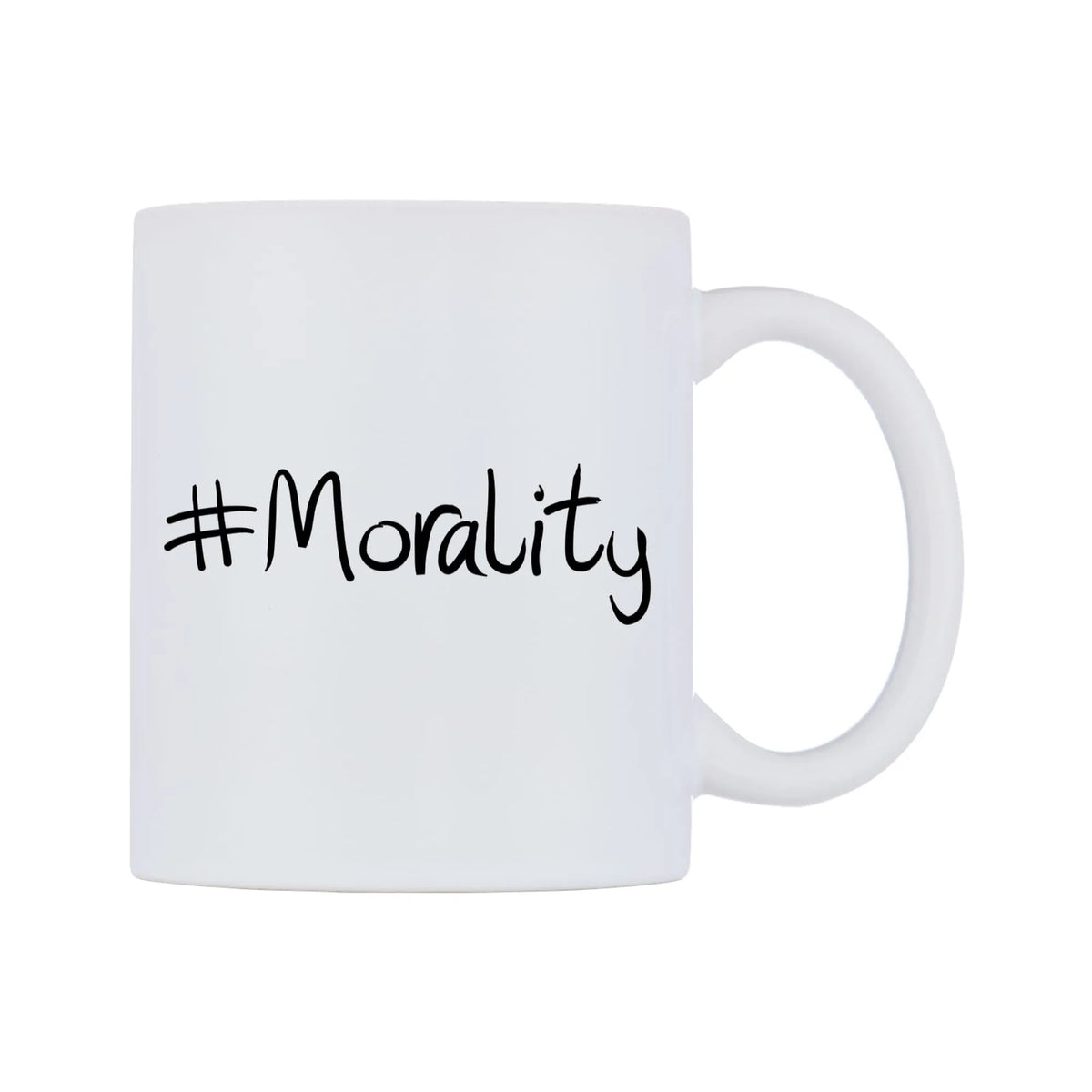 Morality Mug — mug, left side, on a white background