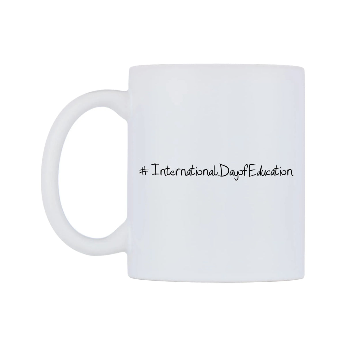 InternationalDayofEducation Mug — mug, right side, on a white background