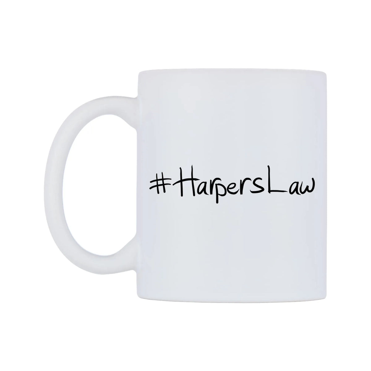 HarpersLaw Mug — mug, right side, on a white background