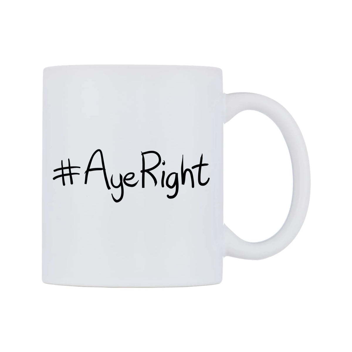 AyeRight Mug — mug, left side, on a white background