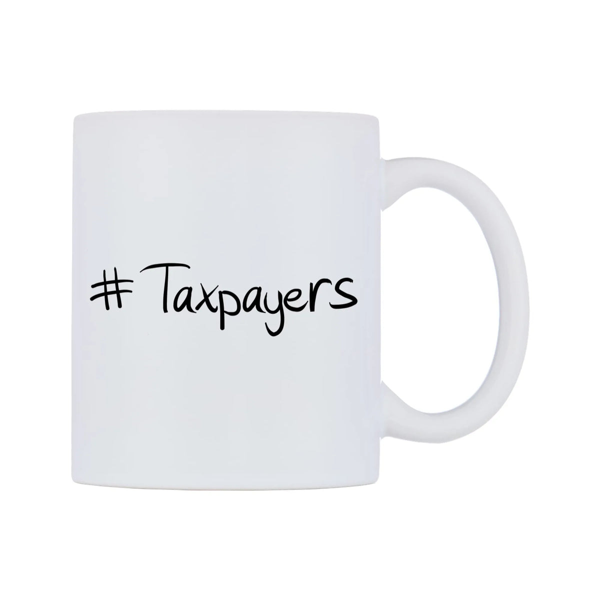 Taxpayers Mug — mug, left side, on a white background