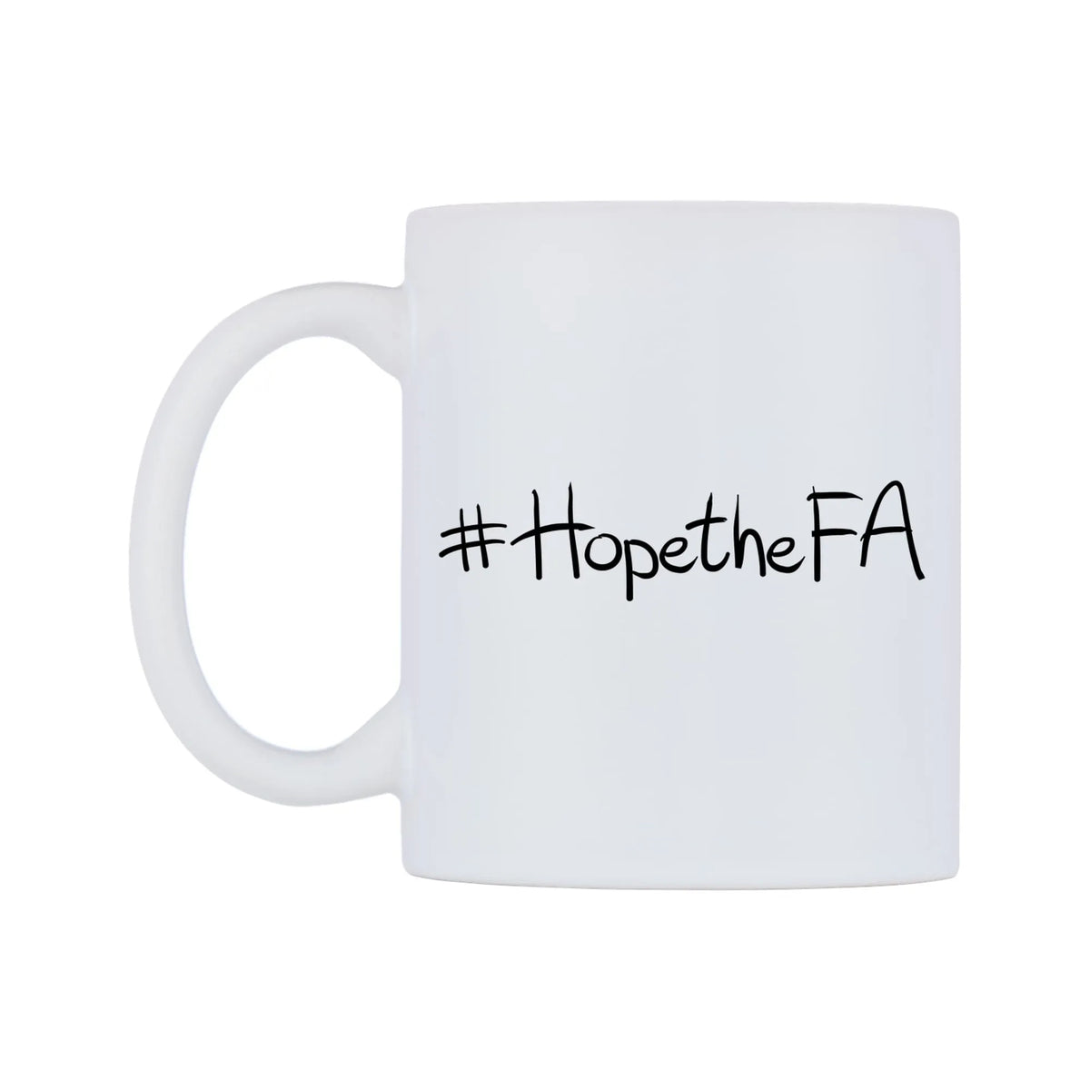 HopetheFA Mug — mug, right side, on a white background