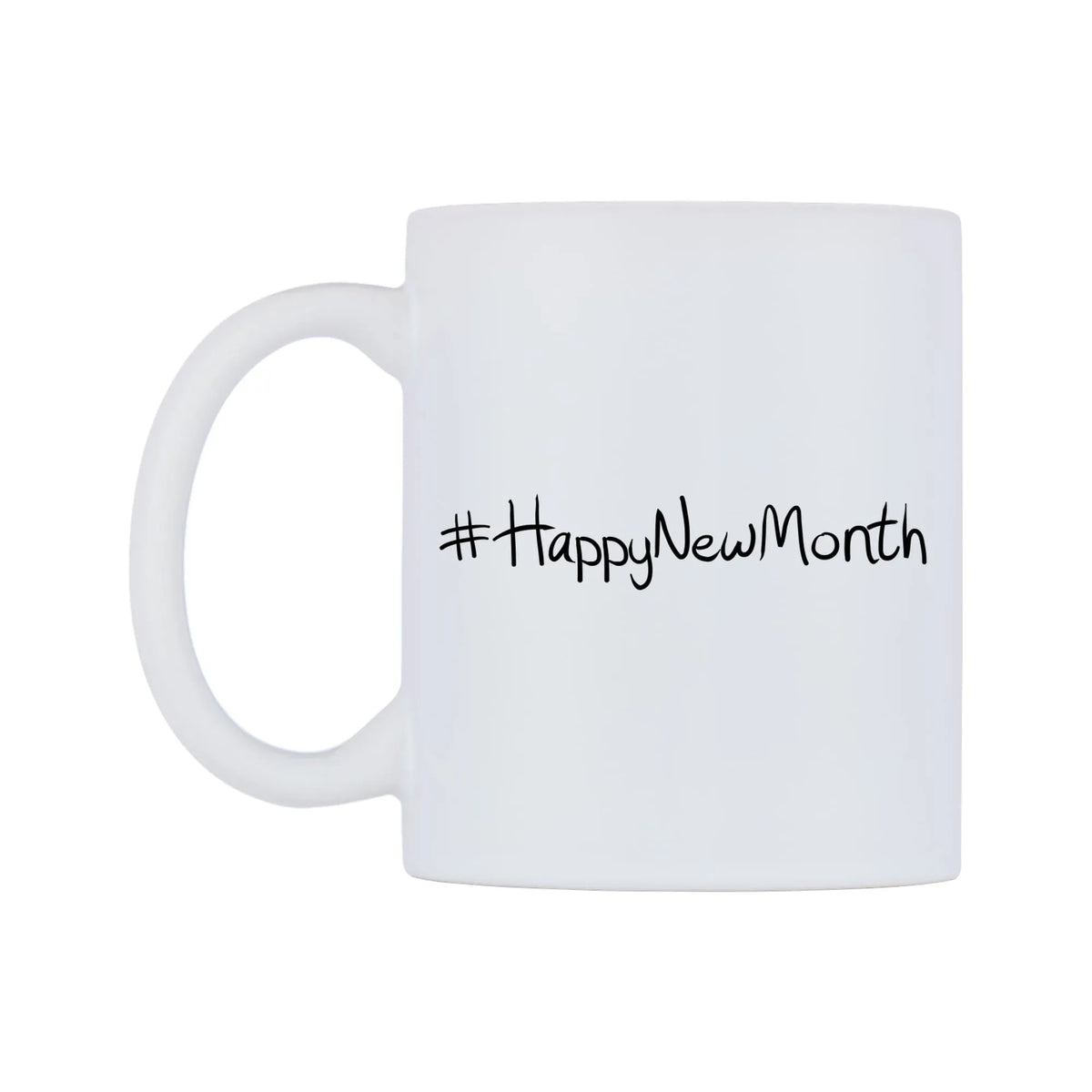 HappyNewMonth Mug — mug, right side, on a white background