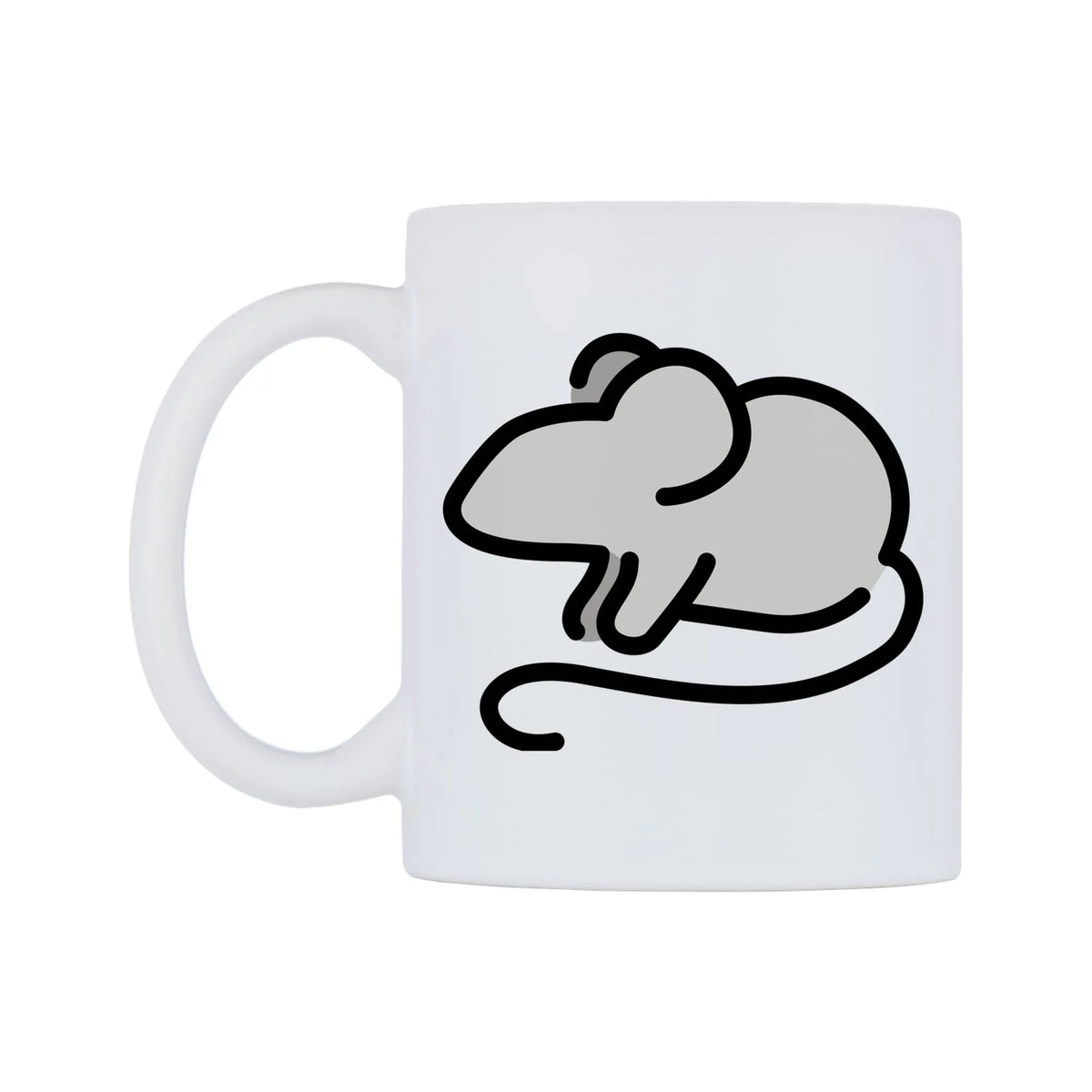 Mouse Emoji Mug — mug, right side, on a white background
