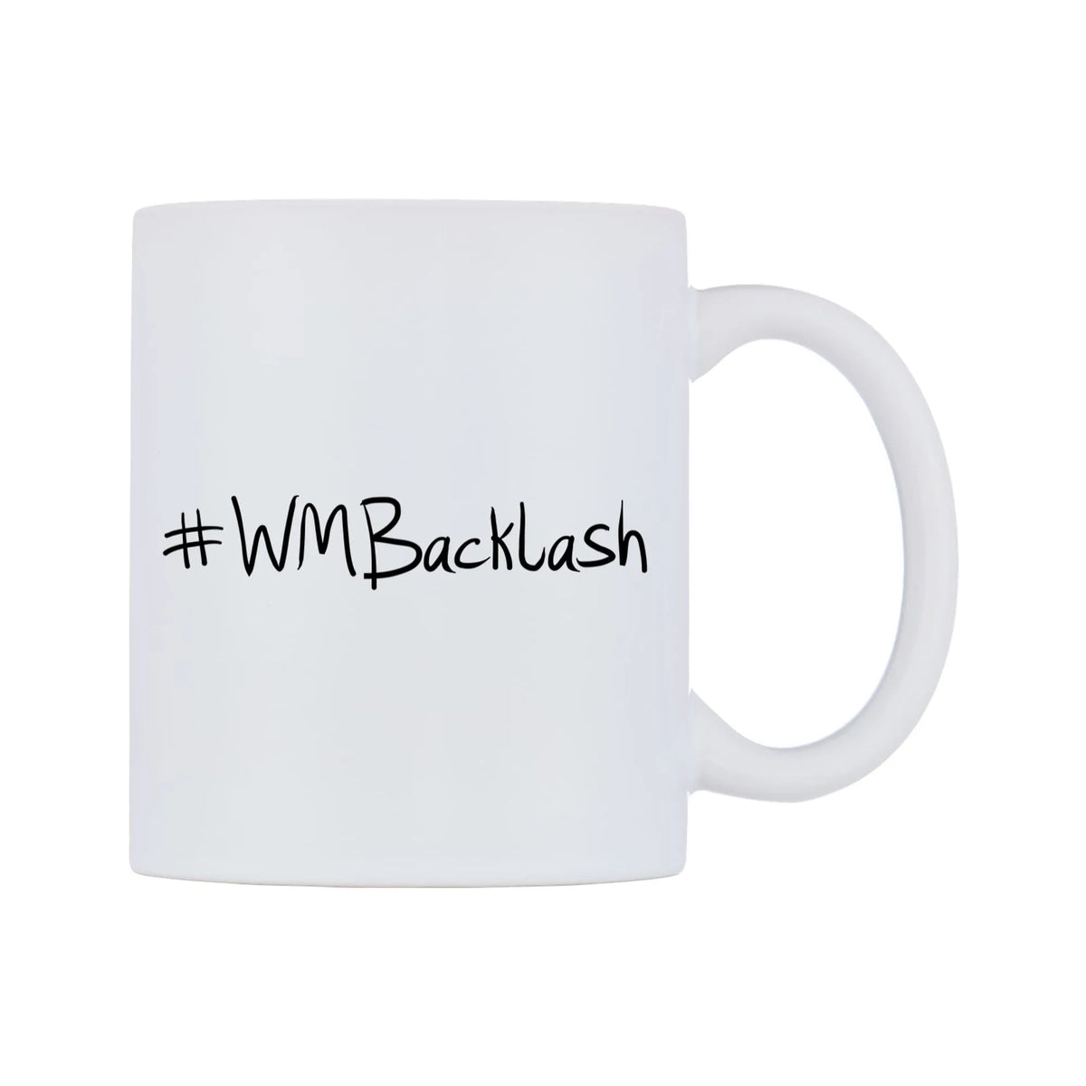 WMBacklash Mug — mug, left side, on a white background