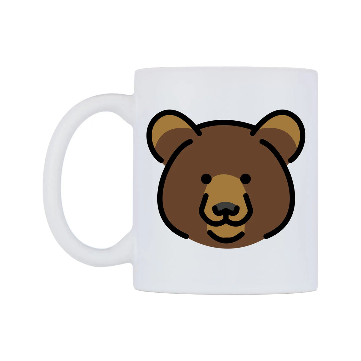 Bear Emoji Mug — mug, right side, on a white background