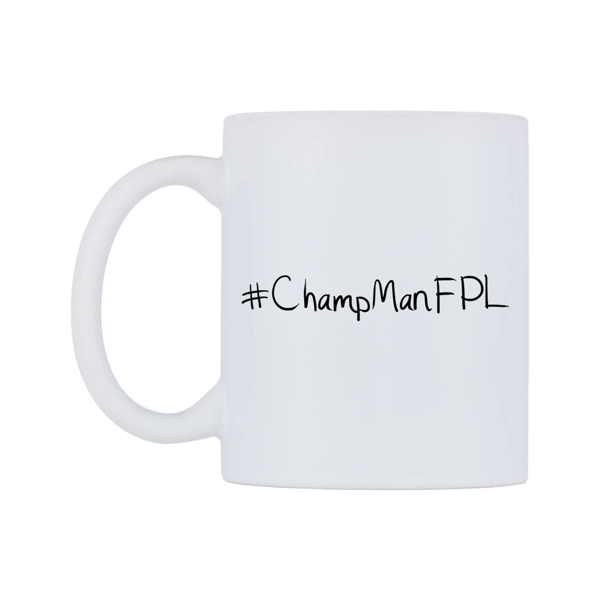 ChampManFPL Mug — mug, right side, on a white background