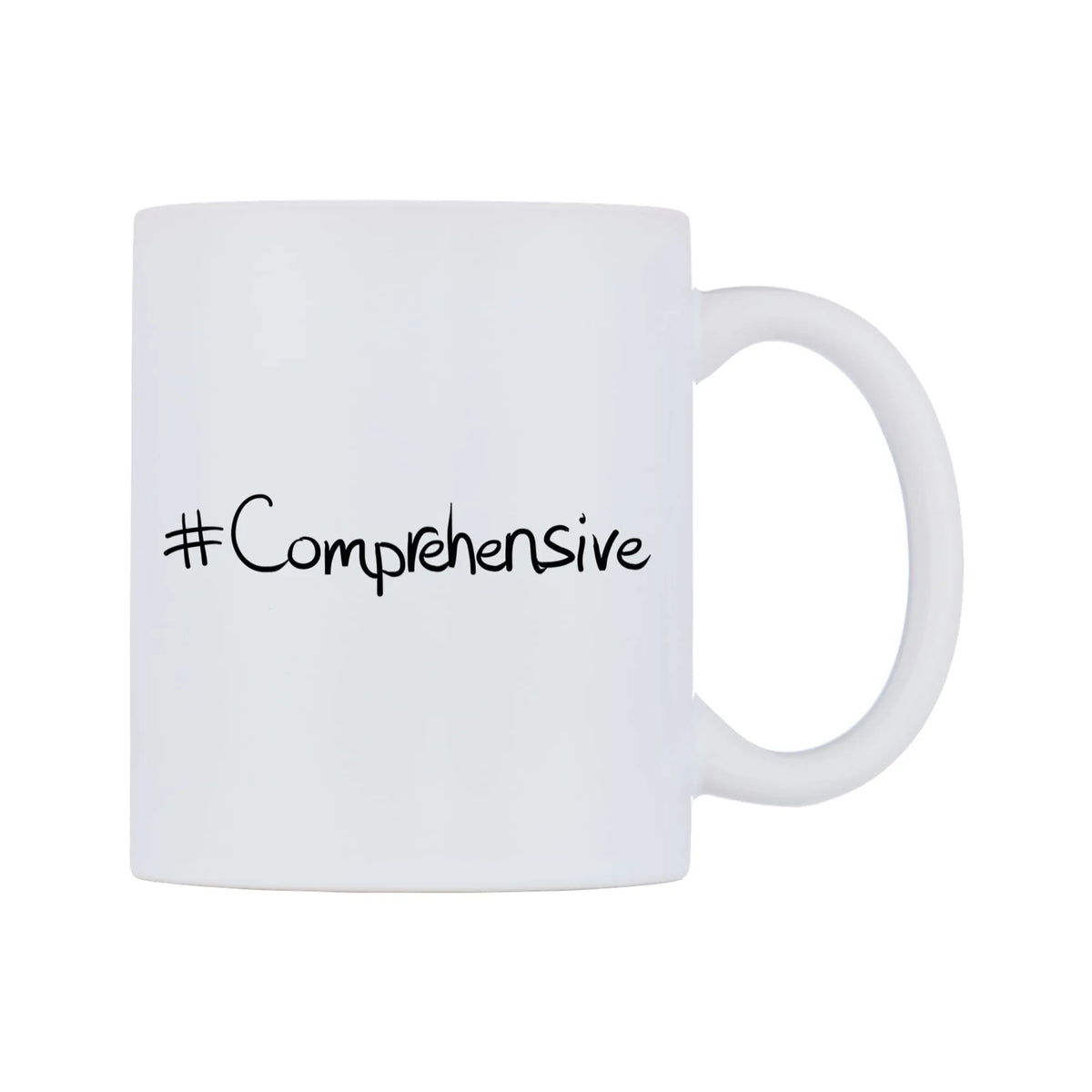 Comprehensive Mug — mug, left side, on a white background