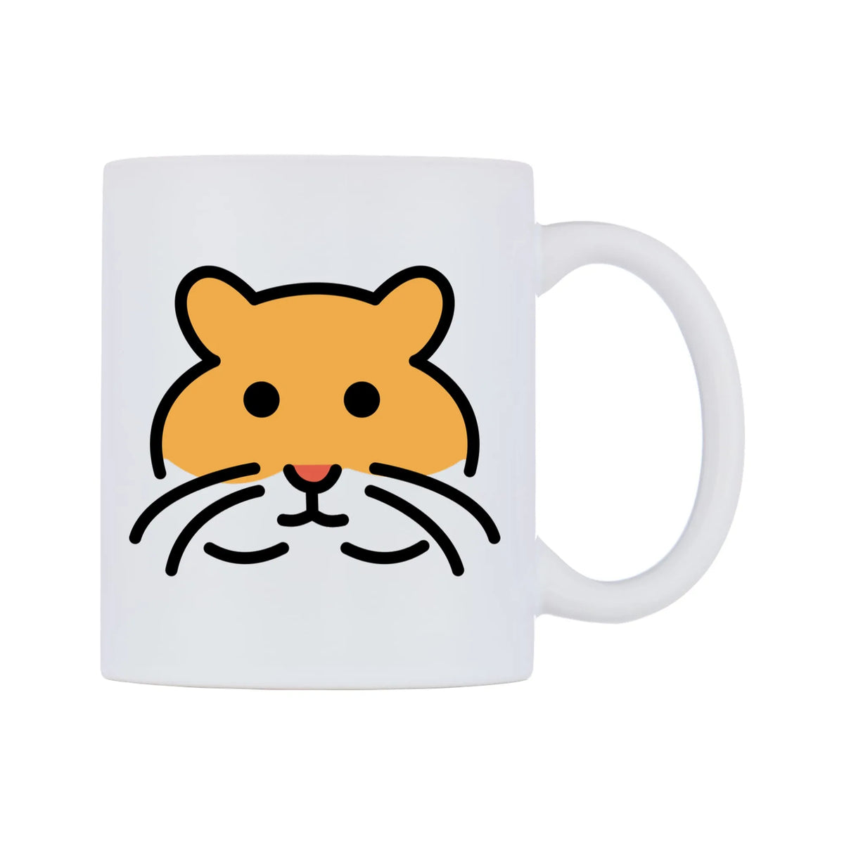 Hamster Emoji Mug — mug, left side, on a white background