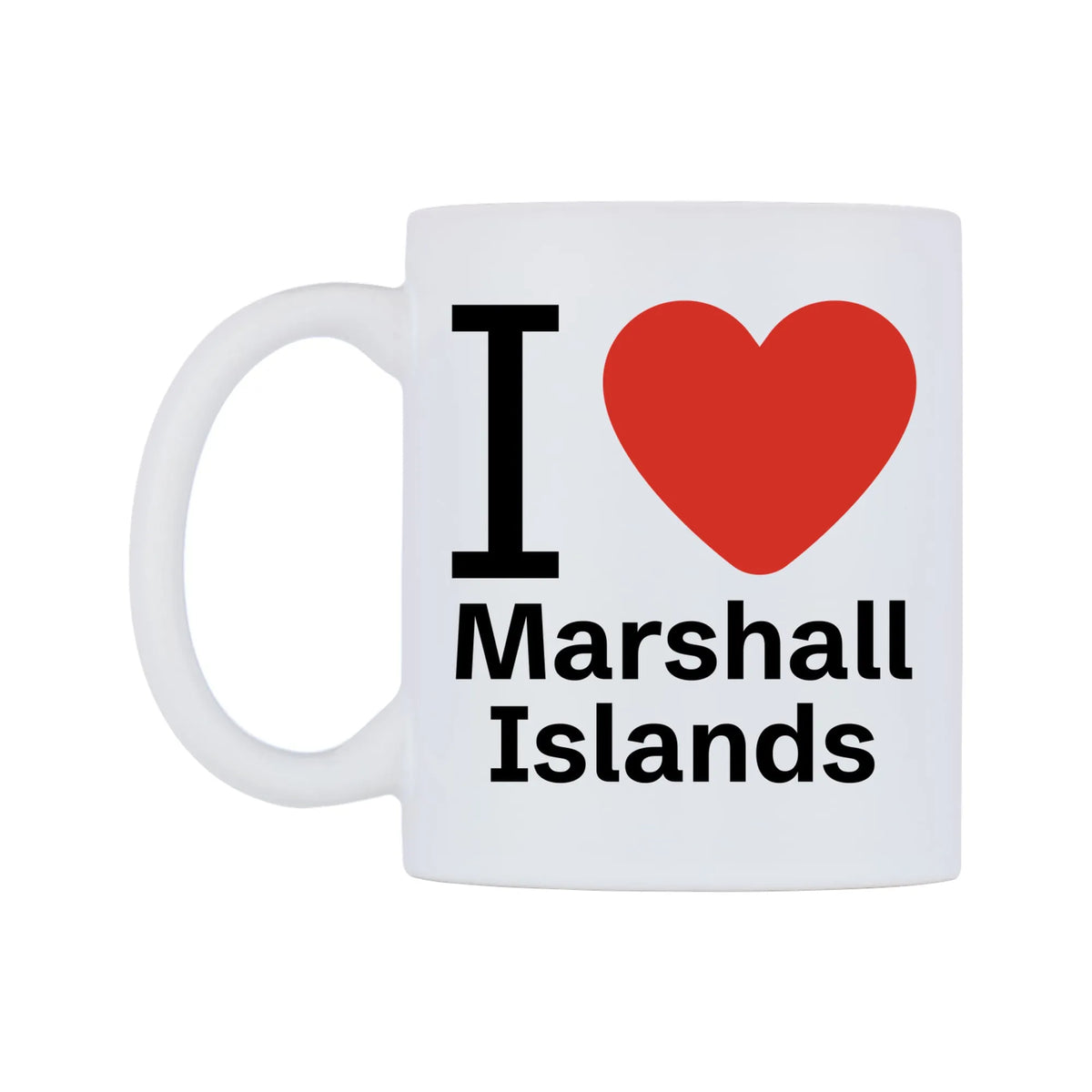 I Love Marshall Islands Mug — mug, right side, on a white background