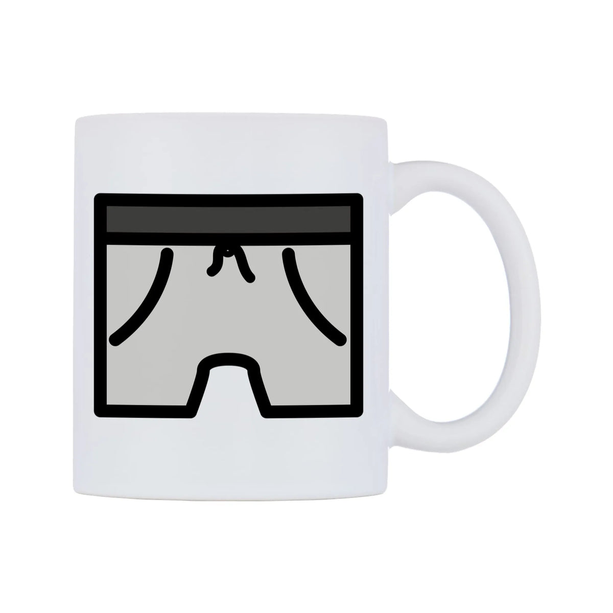 Shorts Emoji Mug — mug, left side, on a white background