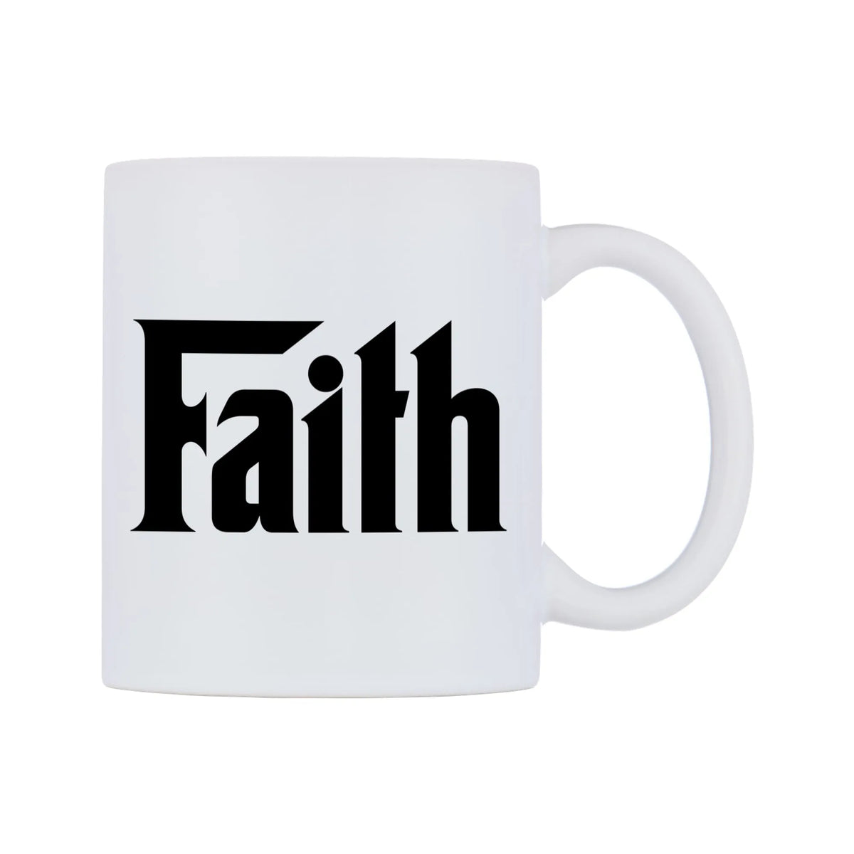 Faith - Godfather Themed Mug — white 11oz gloss mug, left side, on a white background