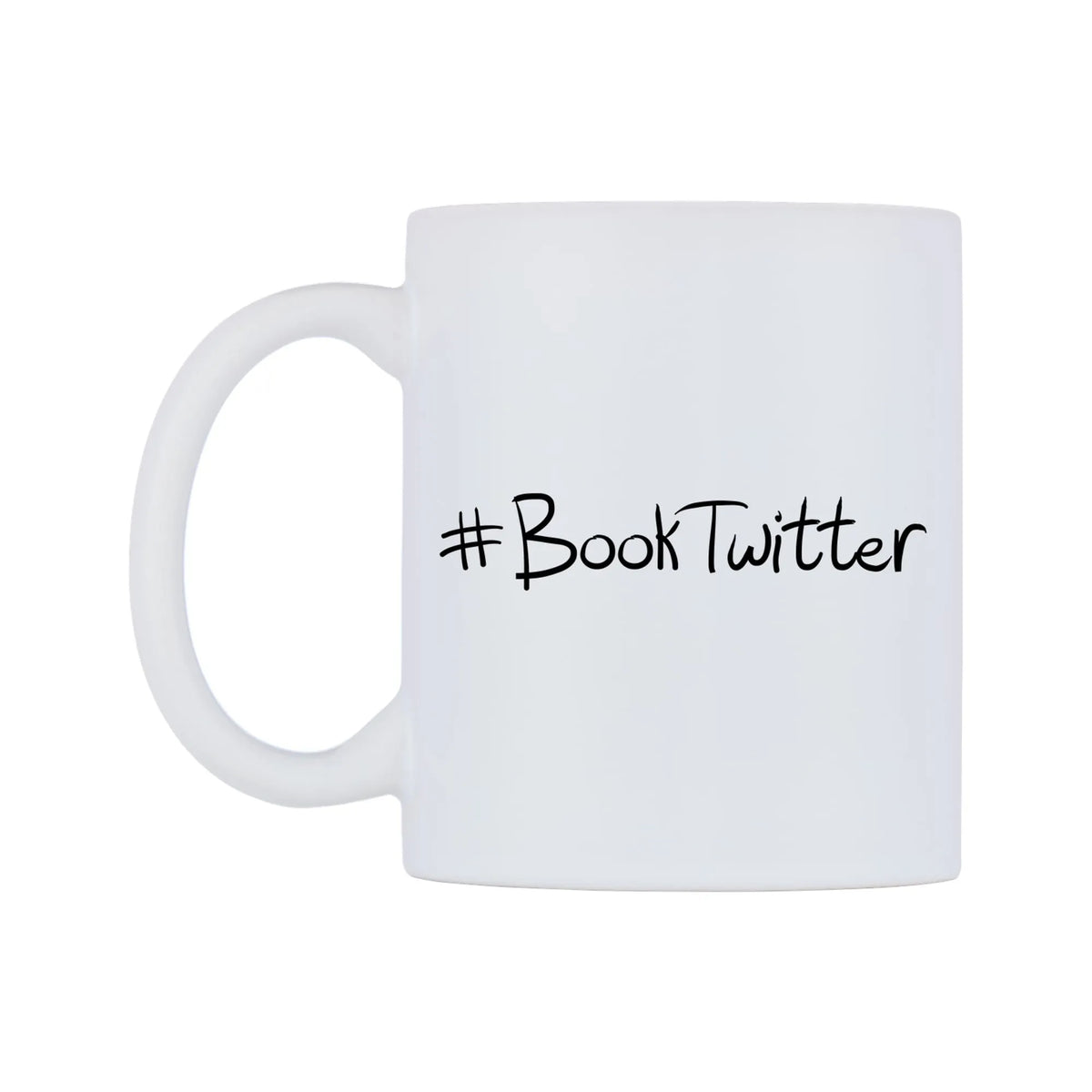 BookTwitter Mug — mug, right side, on a white background