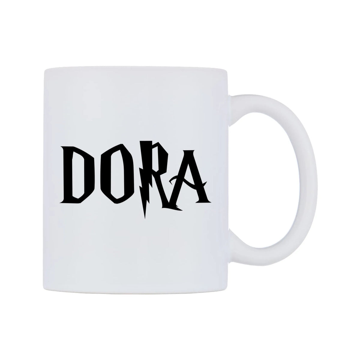 Dora - Wizard Themed Mug — white 11oz gloss mug, left side, on a white background