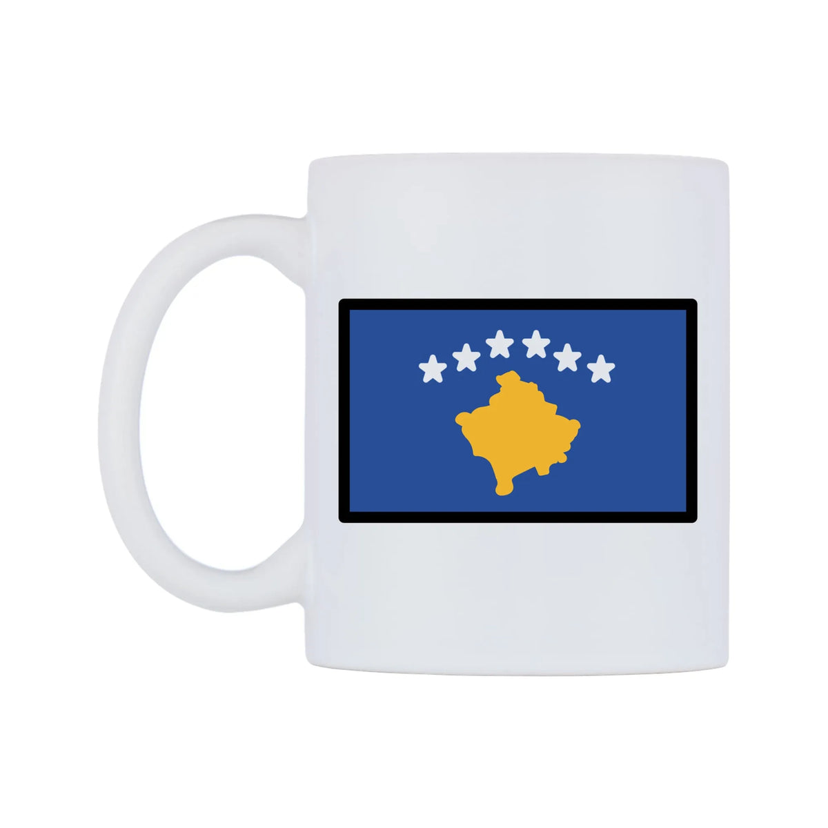 Kosovo Flag Emoji Mug — mug, right side, on a white background