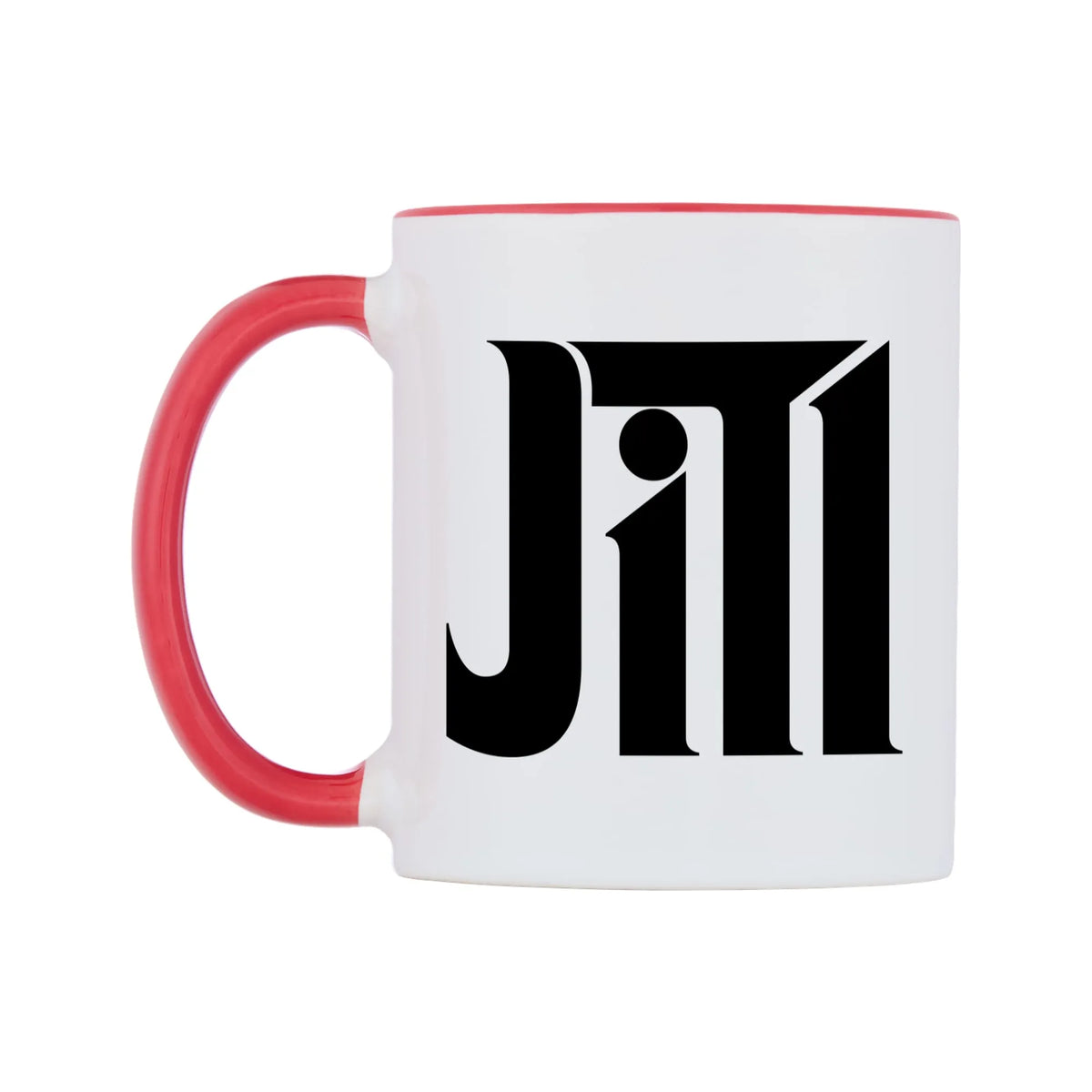 Jill - Godfather Themed Mug — white 11oz gloss mug with a red inside and handle, right side, on a white background