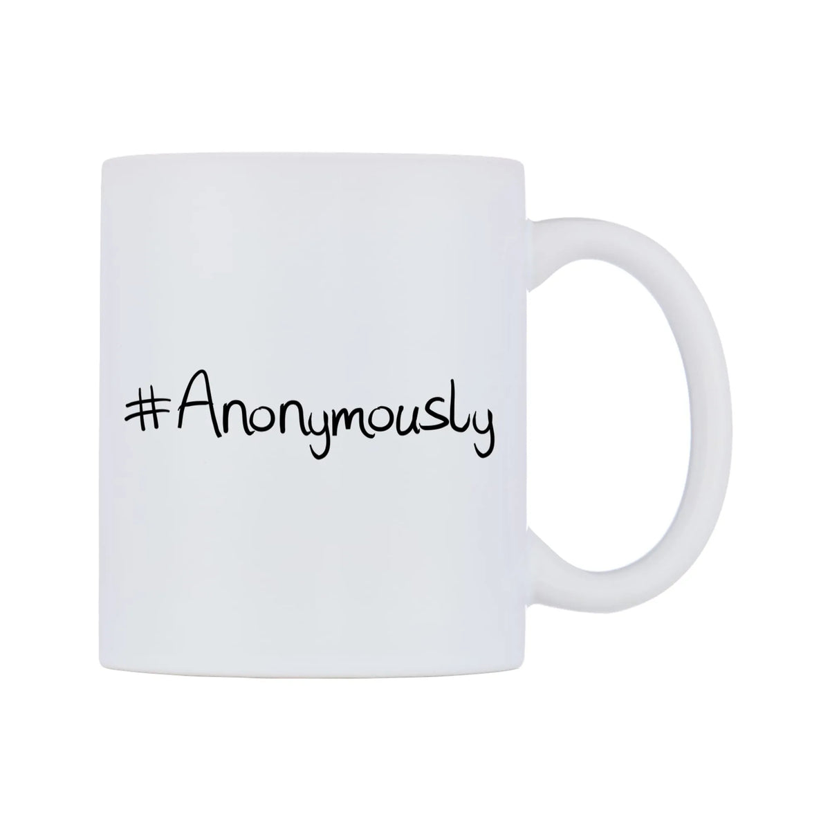 Anonymously Mug — mug, left side, on a white background