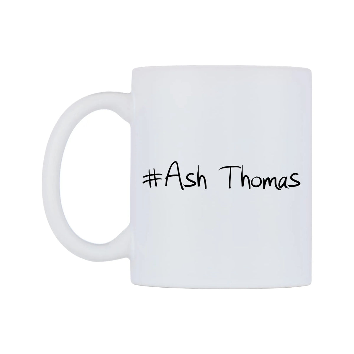 Ash Thomas Mug — mug, right side, on a white background