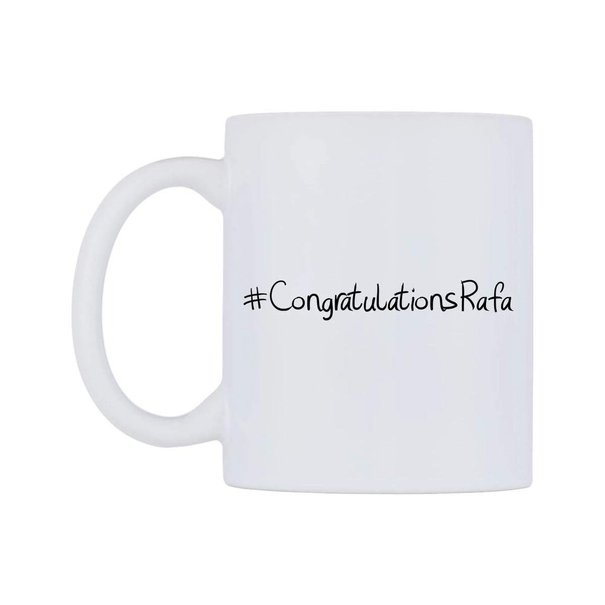 CongratulationsRafa Mug — mug, right side, on a white background