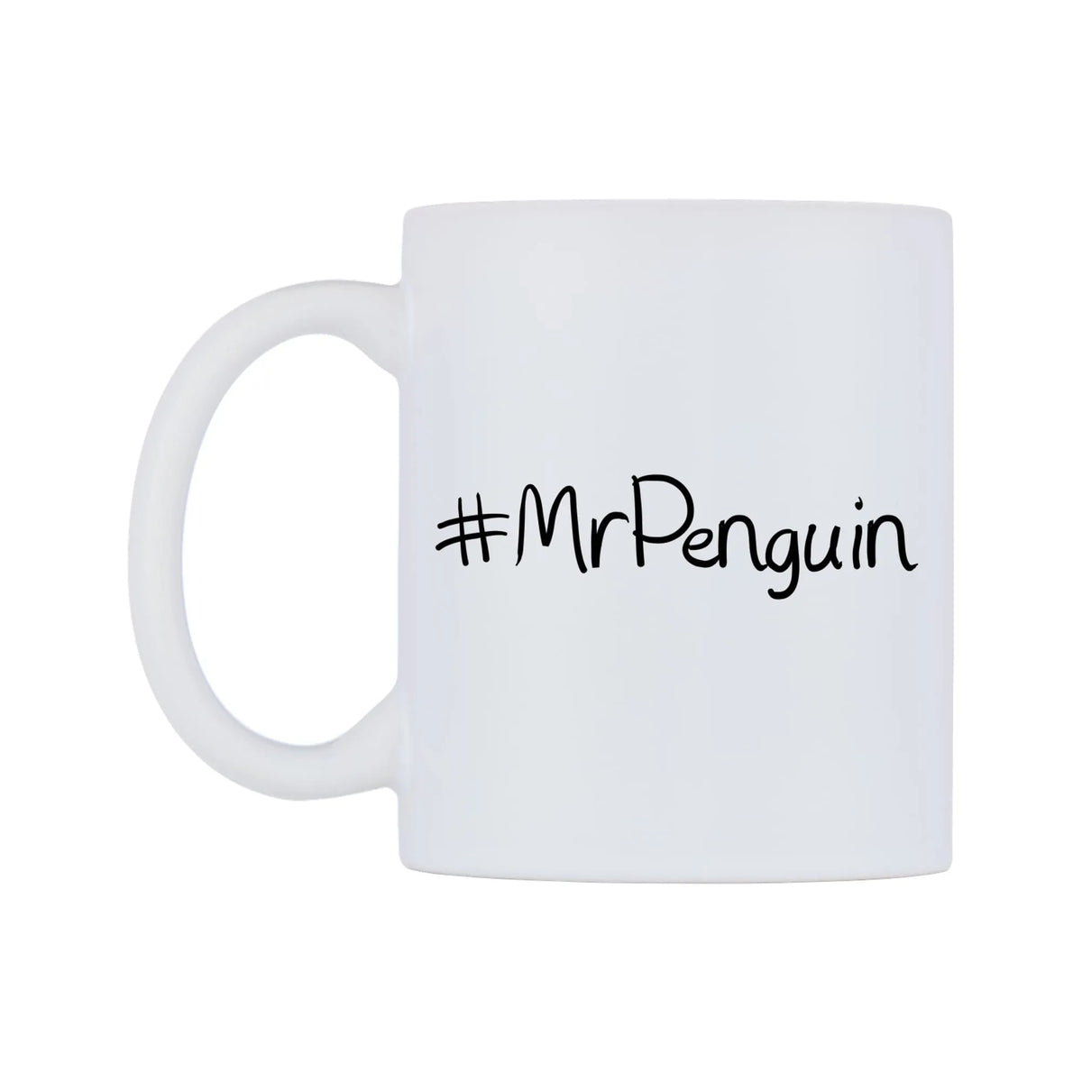 MrPenguin Mug — mug, right side, on a white background