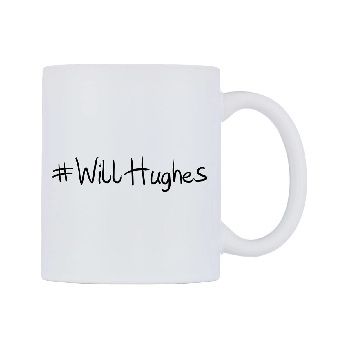WillHughes Mug — mug, left side, on a white background