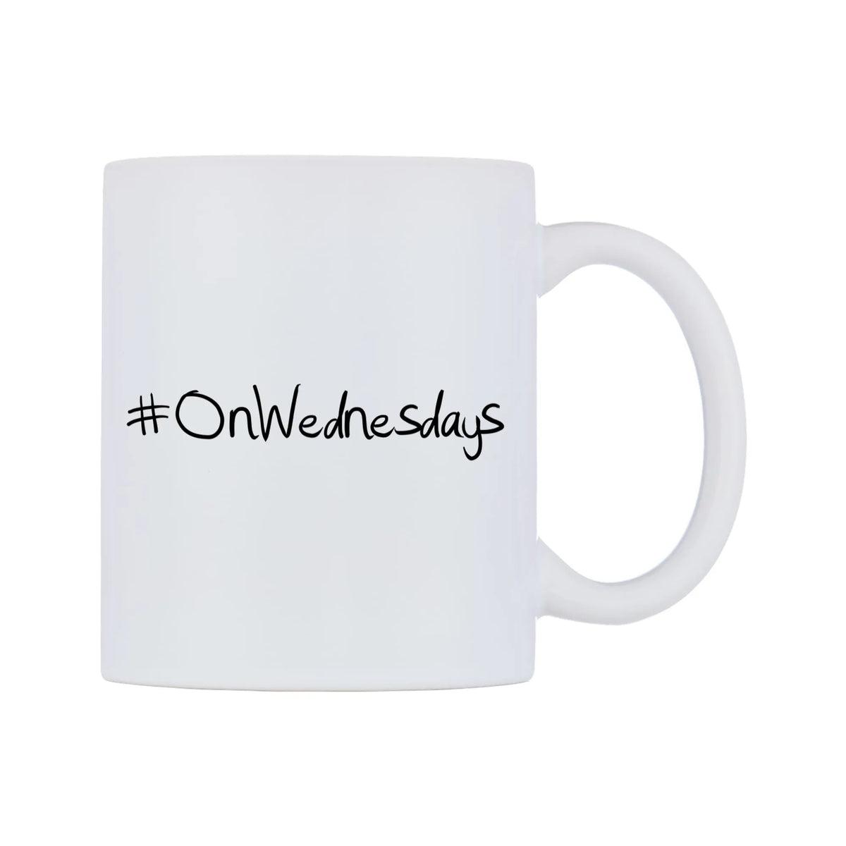 OnWednesdays Mug — mug, left side, on a white background