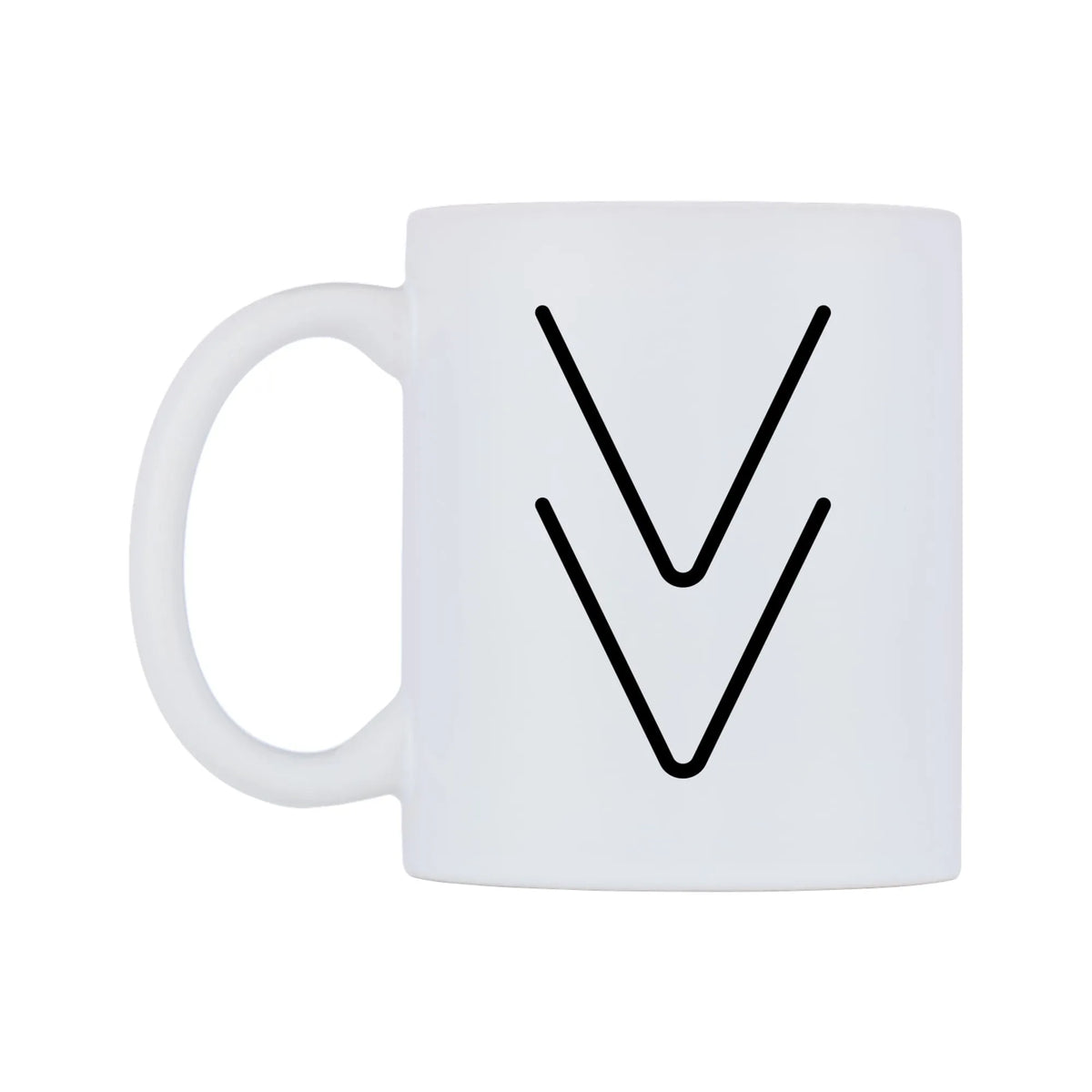 Fast Down Button Emoji Mug — mug, right side, on a white background