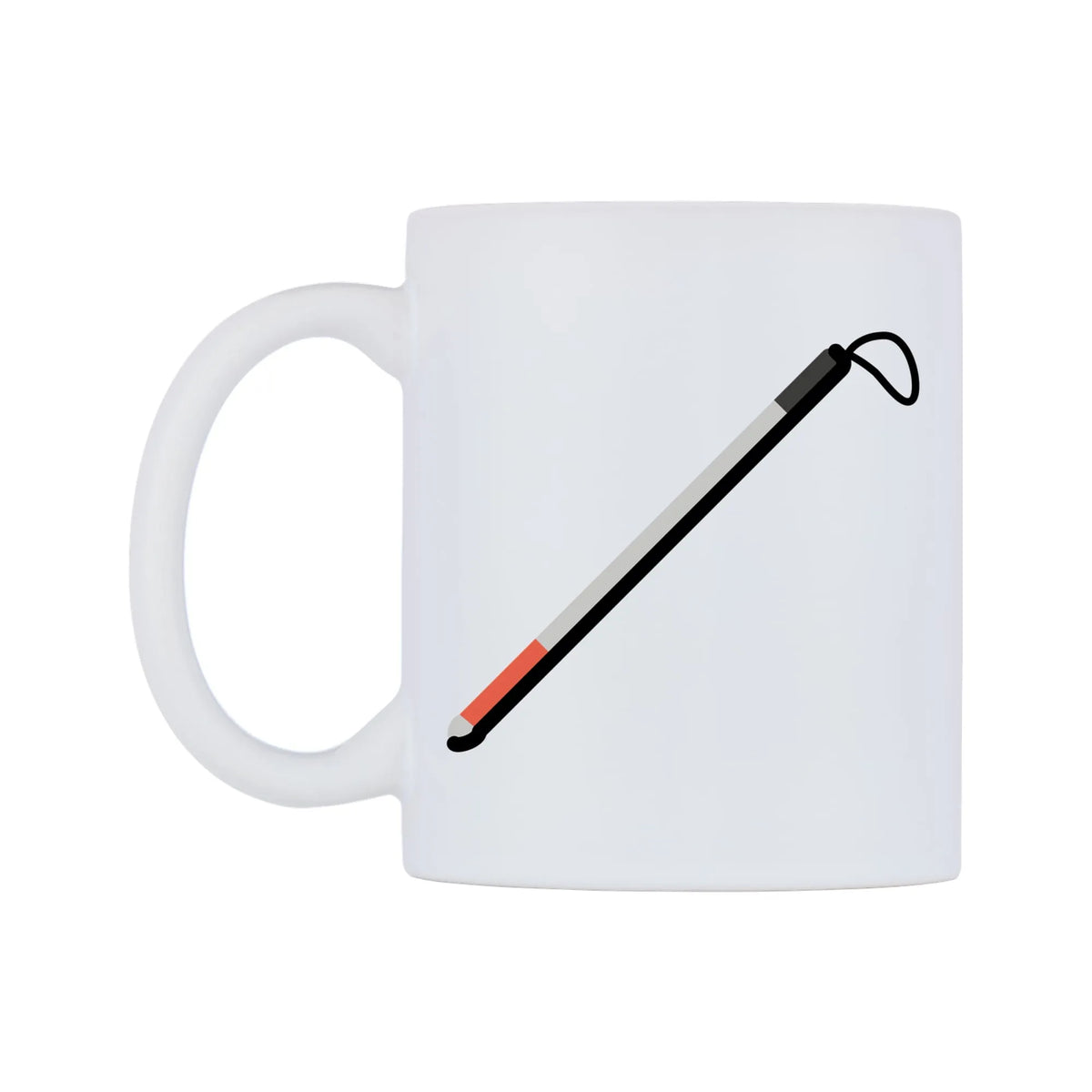 Probing Cane Emoji Mug — mug, right side, on a white background