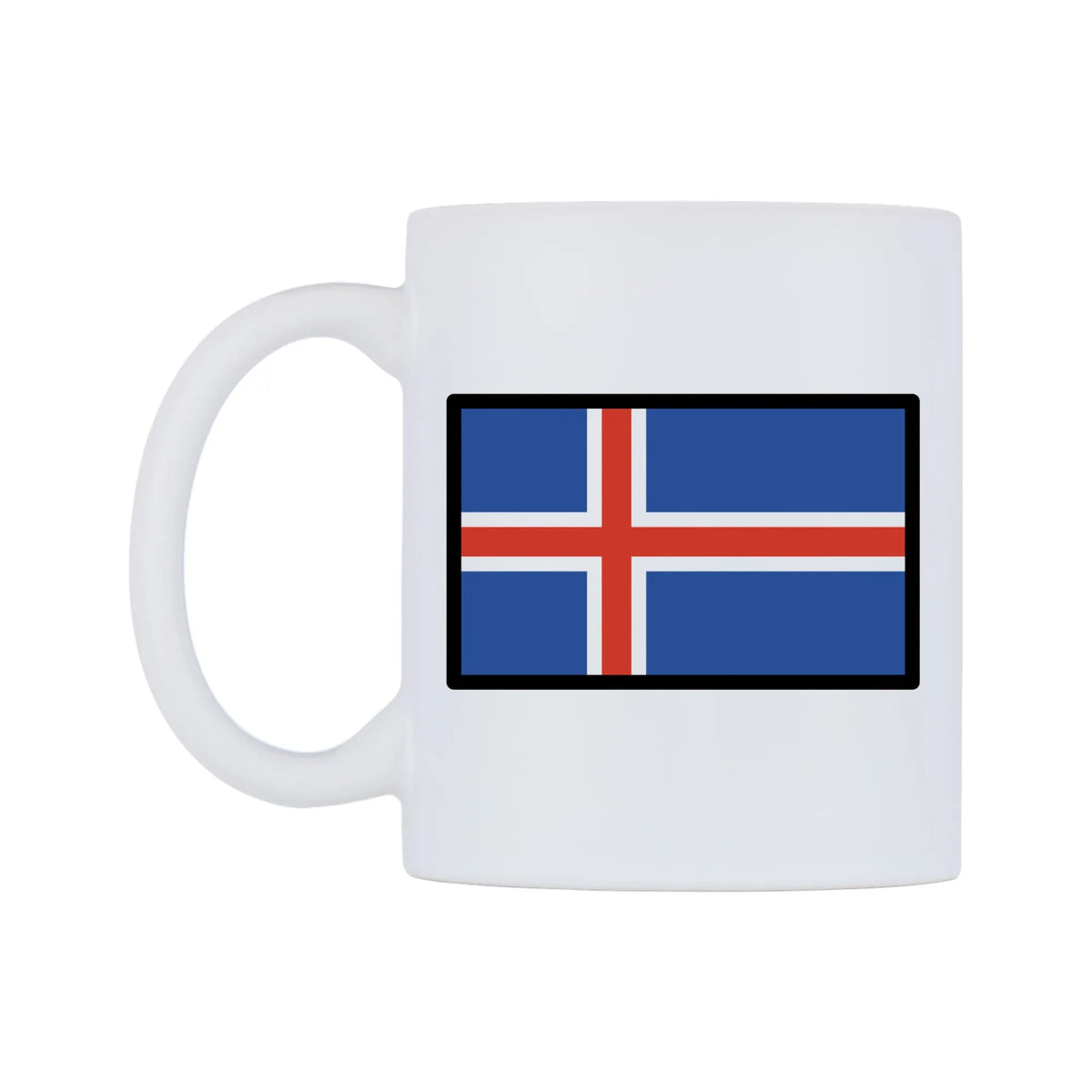 Iceland Flag Emoji Mug — mug, right side, on a white background