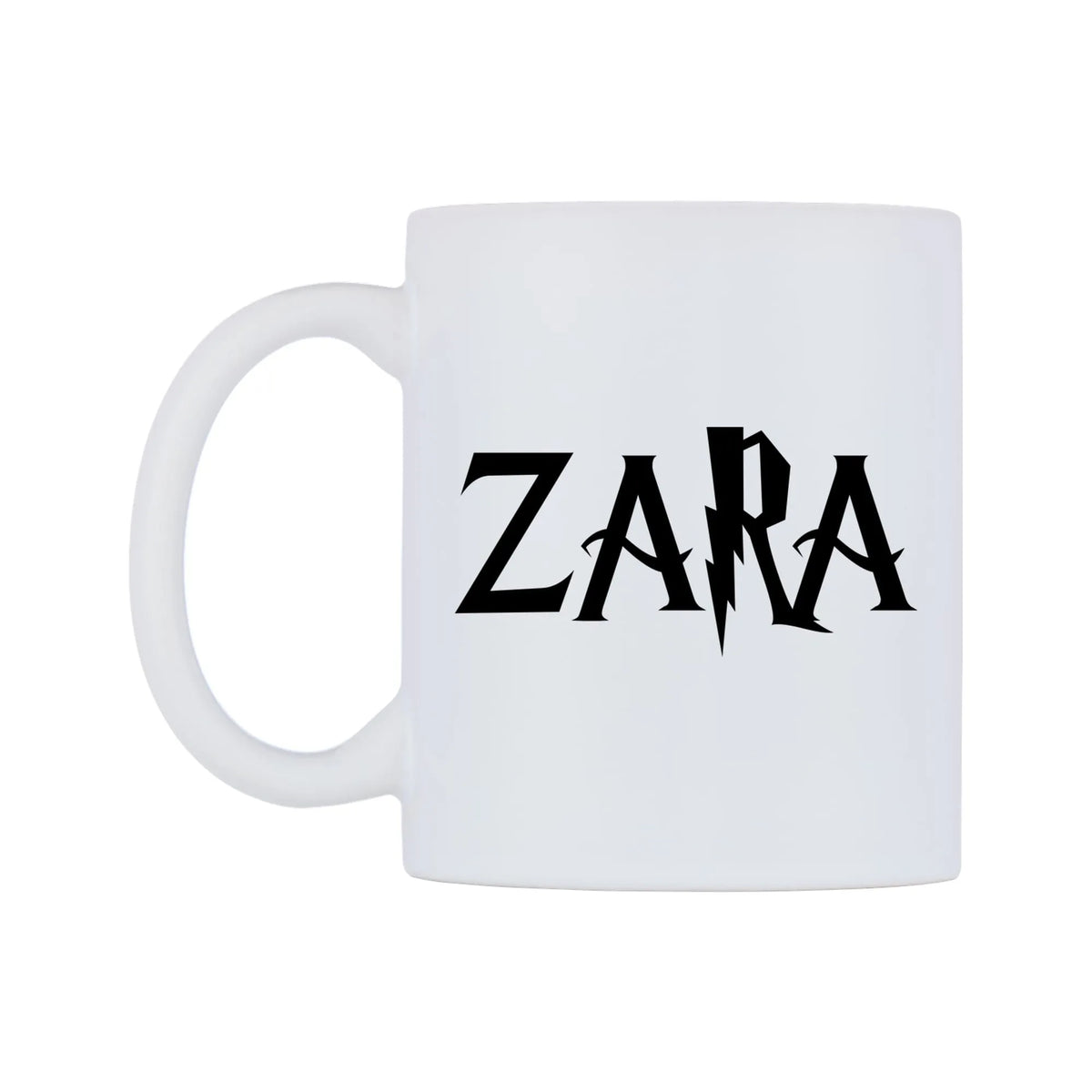 Zara - Wizard Themed Mug — white 11oz gloss mug, right side, on a white background