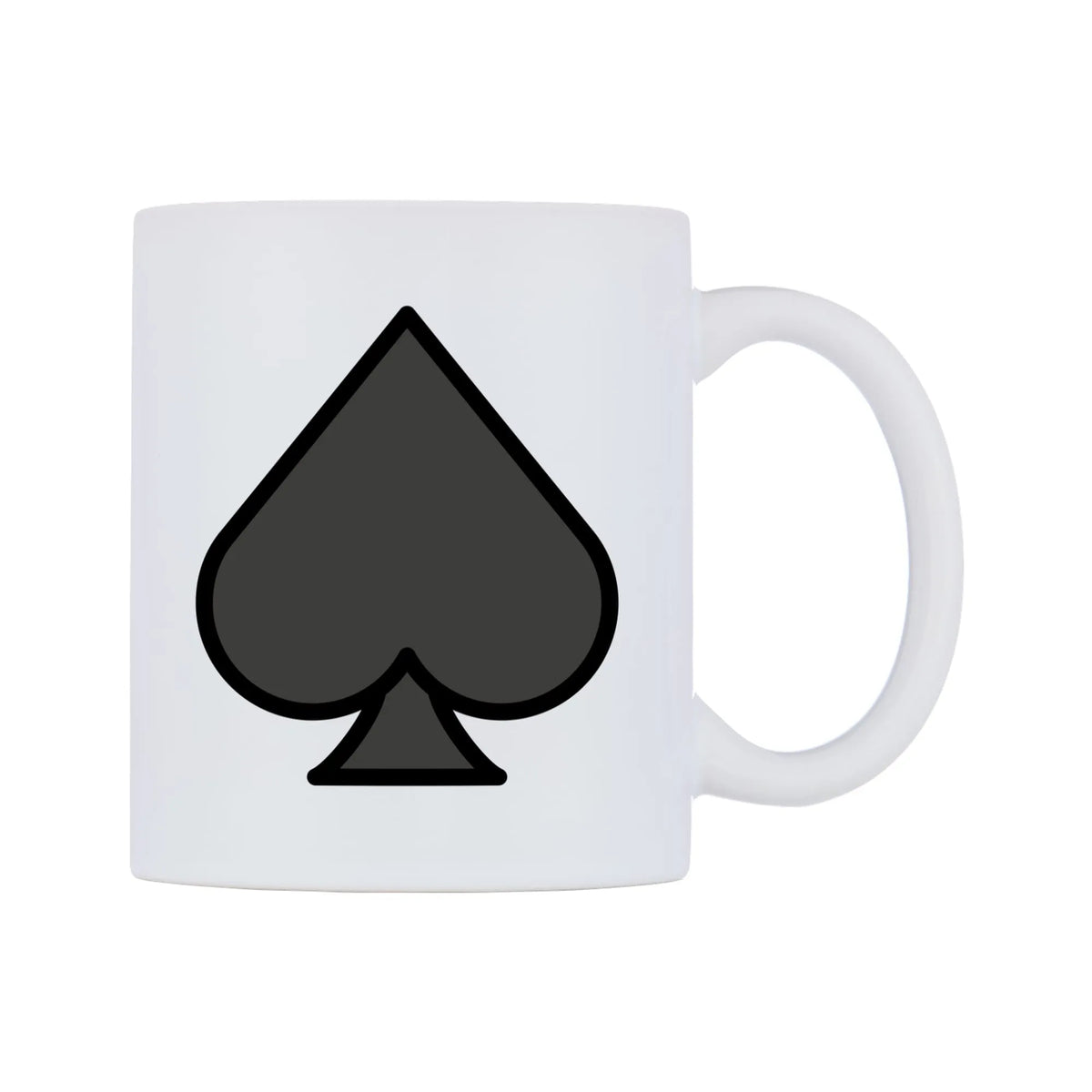 Spade Suit Emoji Mug — mug, left side, on a white background