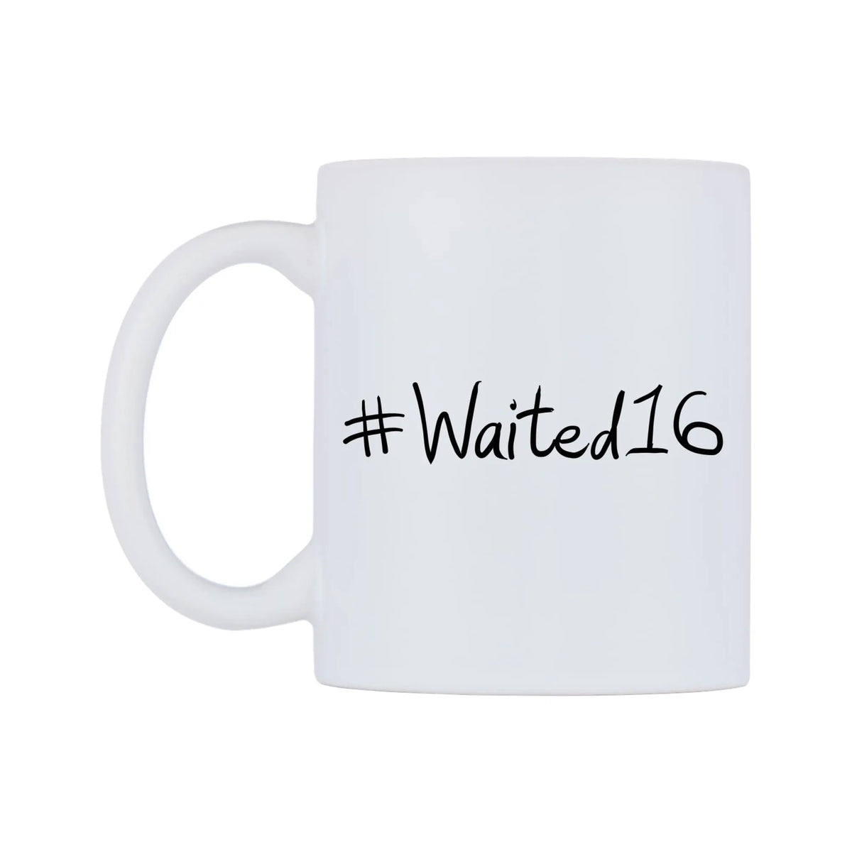 Waited16 Mug — mug, right side, on a white background