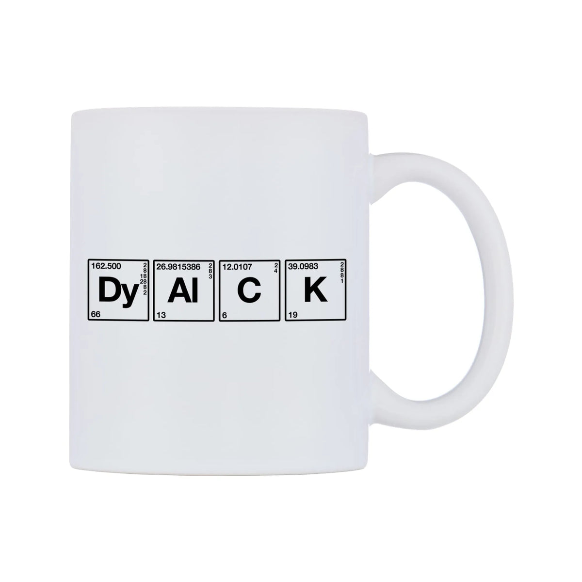 Jack - Chemistry Themed Mug — mug, left side, on a white background