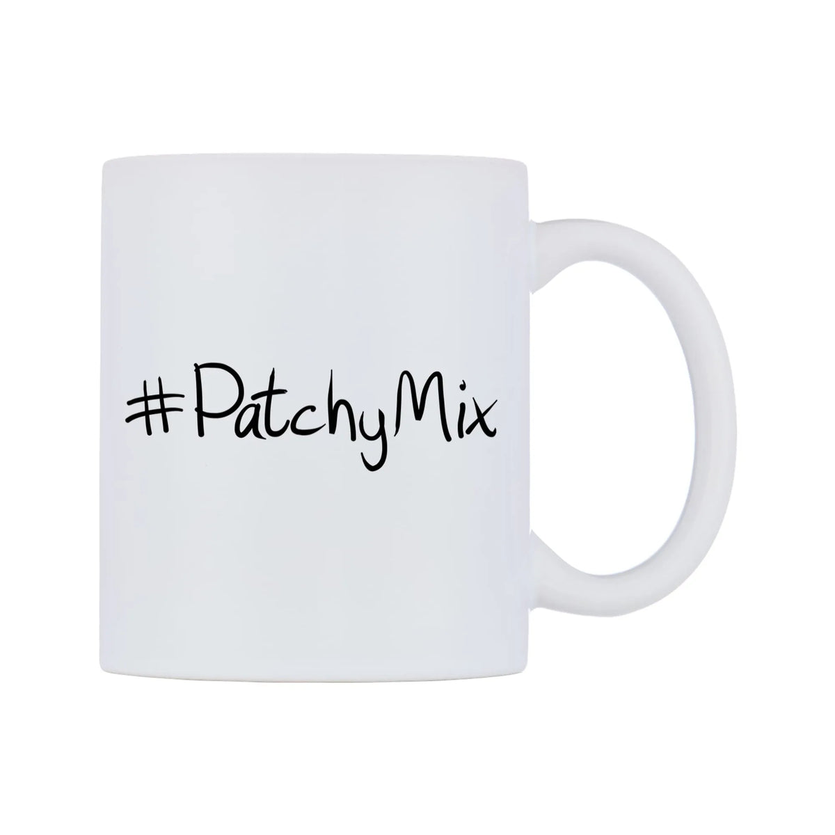 PatchyMix Mug — mug, left side, on a white background