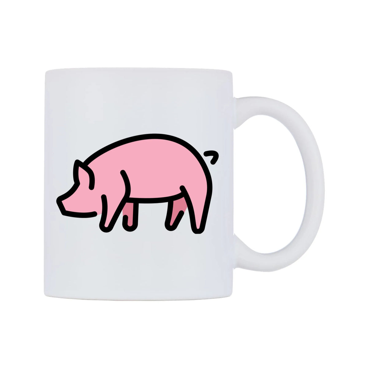 Pig Emoji Mug — mug, left side, on a white background