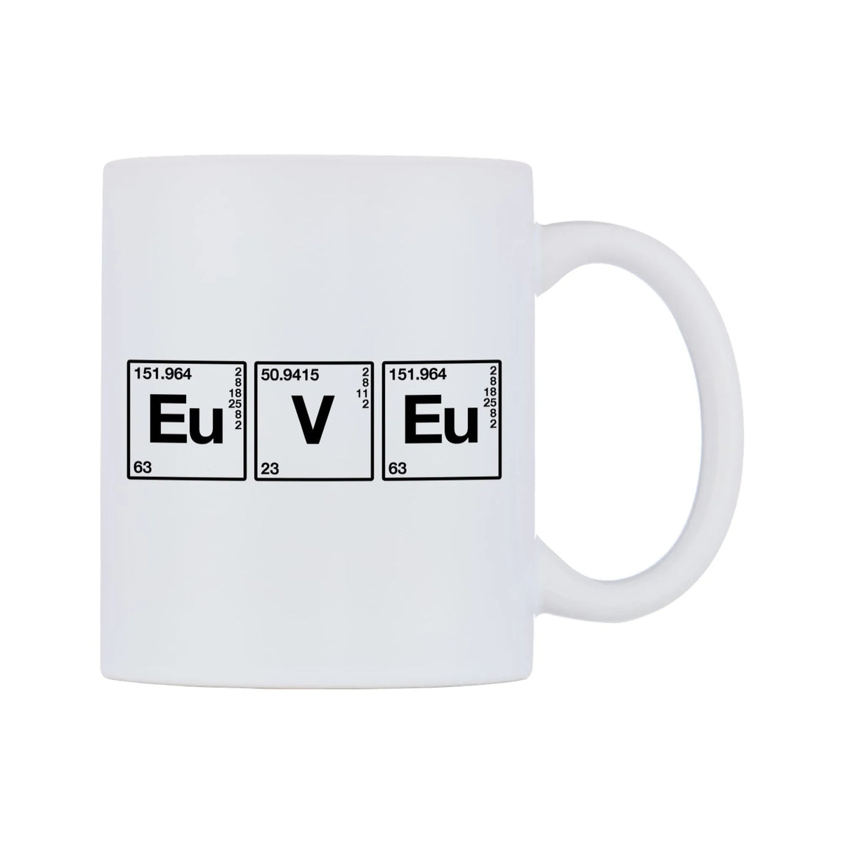 Eve - Chemistry Themed Mug — mug, left side, on a white background